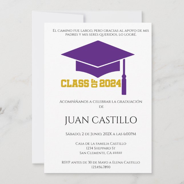 Graduate 2024 invite (Front)
