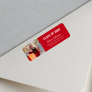 Graduate 2025 Class Photo Script Return Address Label