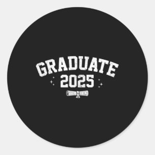 Graduate 2025 For Cl Of 2025 Graduation 25 Classic Round Sticker