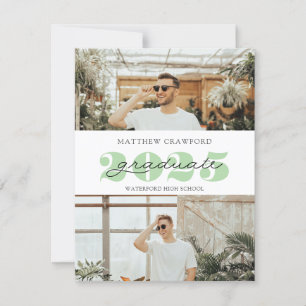 Graduate 2025 photo announcement modern script