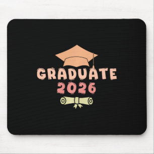 Graduate 2026 Cap Diploma Graduation Students Fami Mouse Pad