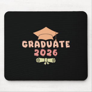 Graduate 2026 Cap Diploma Graduation Students Fami Mouse Pad