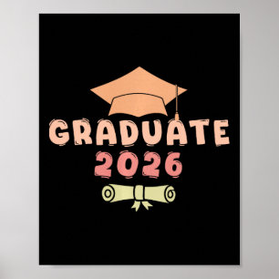 Graduate 2026 Cap Diploma Graduation Students Fami Poster