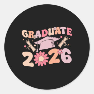 Graduate 2026 Graduation Cap Diploma Celebration G Classic Round Sticker