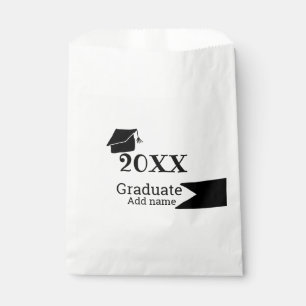 Graduate 20XX graduation hat simple minimal modern Favour Bag