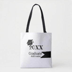 Graduate 20XX graduation hat simple minimal modern Tote Bag