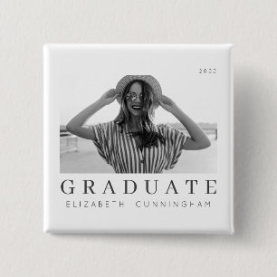 Graduate 20XX Modern Cool Simple Minimalist 15 Cm Square Badge