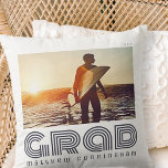 Graduate 20XX Retro Cool Simple Grad Year Cushion<br><div class="desc">This simple and modern design is composed of serif typography.  "GRAD" on a block of colour.</div>