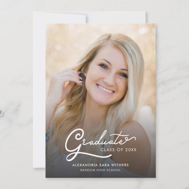 Graduate 2 Photos Script Graduation 2025 Announcement (Front)