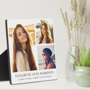 Graduate 3 Photo Collage Plaque