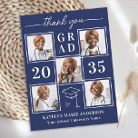 Graduate 5 Photo Personalised Graduation Thank You Postcard<br><div class="desc">Introducing our exquisite personalised graduation thank you cards, the perfect way to express your gratitude and appreciation in style. Designed for the modern graduate, these cards feature a sleek and elegant layout adorned with a chic photo collage option, allowing you to showcase up to six of your favourite senior year...</div>