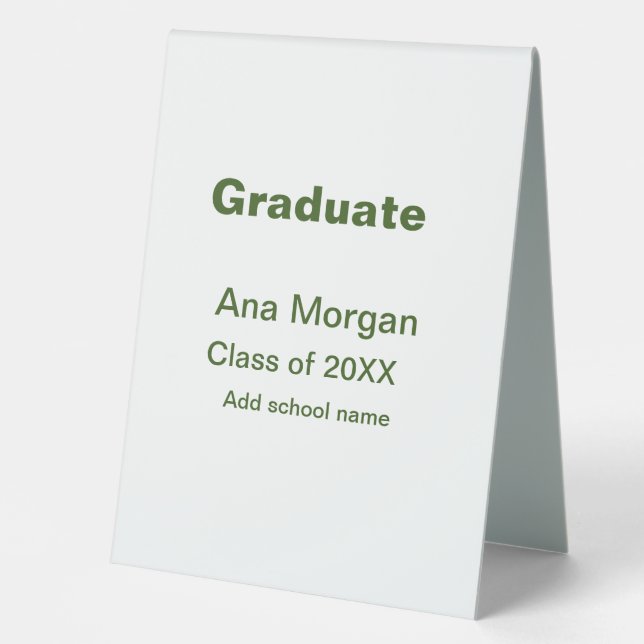 Graduate add name school name class of 20XX simple (Front)