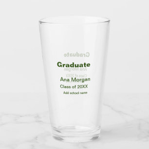 Graduate add name school name class of 20XX simple Glass