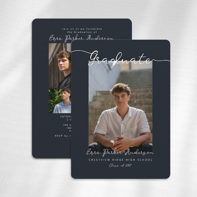 Graduate Announcement and Invitation with Photos (Creator Uploaded)