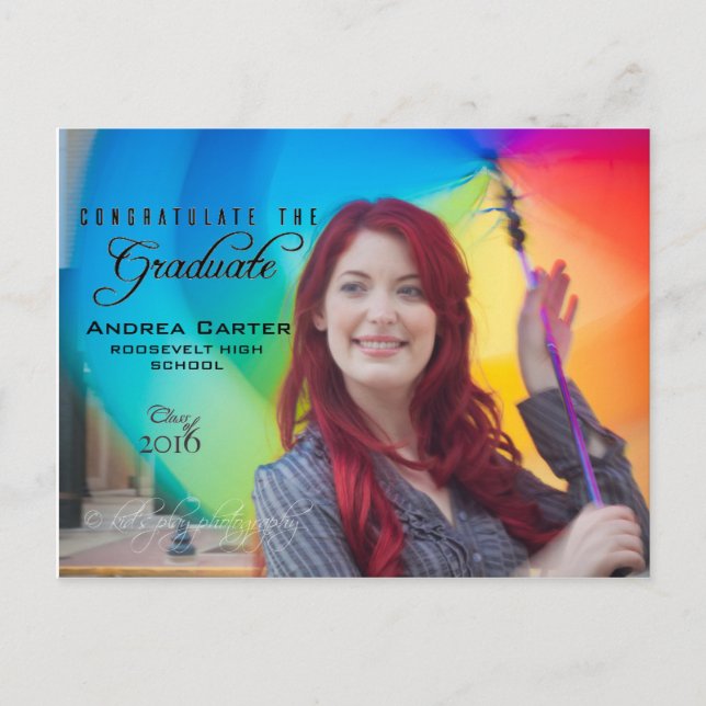 Graduate Announcement Postcard/Invite Photo Insert (Front)