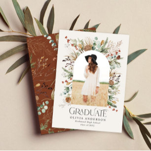 Graduate arch 1 photo terracotta botanical modern  announcement