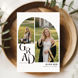 Graduate Arch Photo Graduation Announcement Postcard