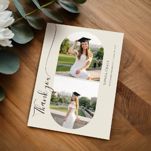 Graduate Arch Photo Graduation Party Thank You Postcard