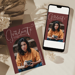 Graduate Arched Photo Graduation Invitation