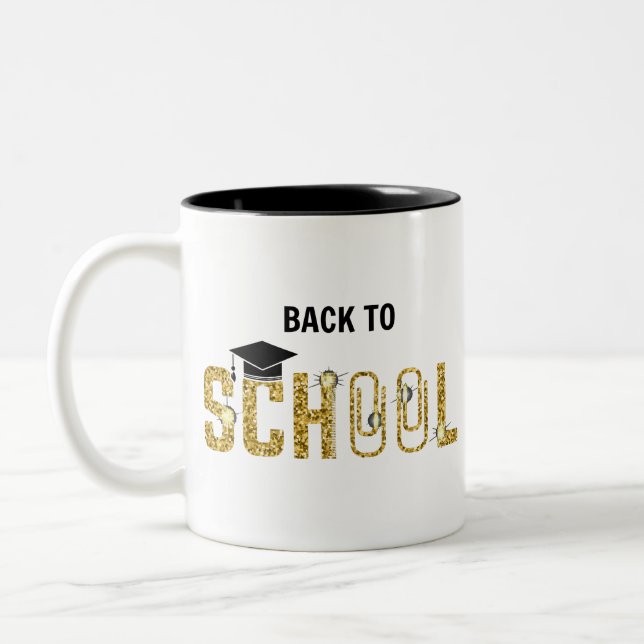 graduate back to school Two-Tone coffee mug (Left)
