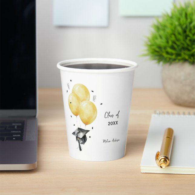 Graduate Balloons Paper Cups (Insitu)