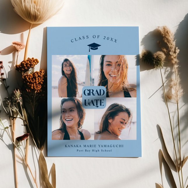 Graduate Blue Box Graduation Announcement (Creator Uploaded)