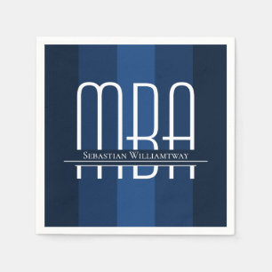 Graduate Blue MBA Graduation Party Napkin