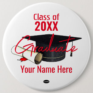 Graduate Boast Button - Cap and Diploma HAMbyWG