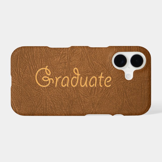 Graduate Brown Cowhide Leather Texture Look (Back (Horizontal))