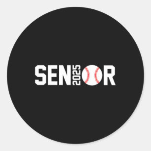 Graduate Cl Of 2025 Senior Baseball Player Graduat Classic Round Sticker