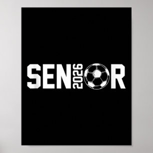 Graduate Cl Of 2026 Senior Soccer Player Graduatio Poster