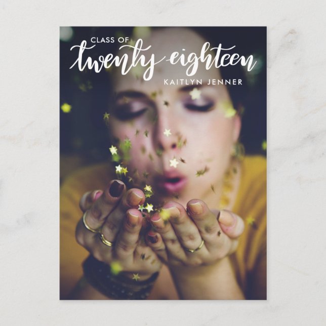 Graduate Class Of 2018 | Save The Date Photo Postcard (Front)