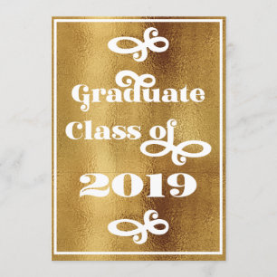 Graduate Class of 2019 Retro Grad Party Invitation