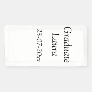 Graduate class of 20xx Congratulate add name date Banner
