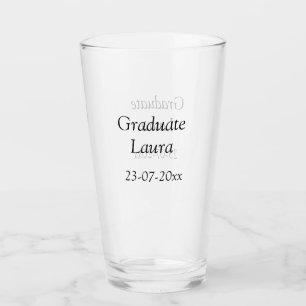 Graduate class of 20xx Congratulate add name date Glass