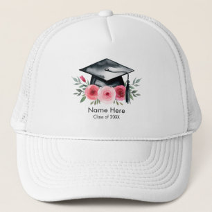 Graduate Class of 20XX Floral Trucker Hat