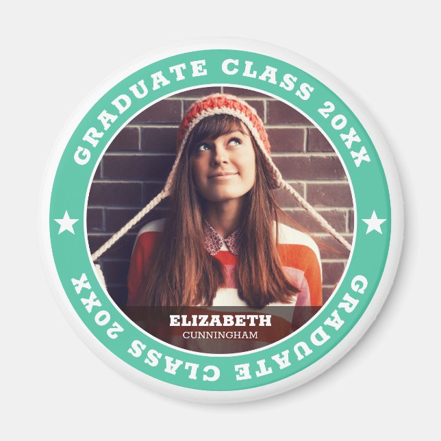 Graduate Class of 20XX Graduation Photo Magnet (Front)