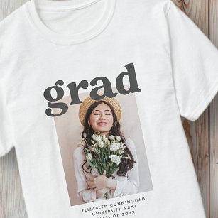 Graduate Class of 20XX Modern Photo Graduation T-Shirt