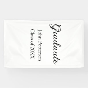 Graduate class of 20XX simple minimal graduation m Banner