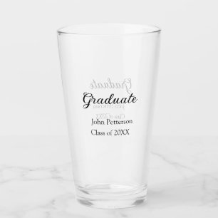 Graduate class of 20XX simple minimal graduation m Glass