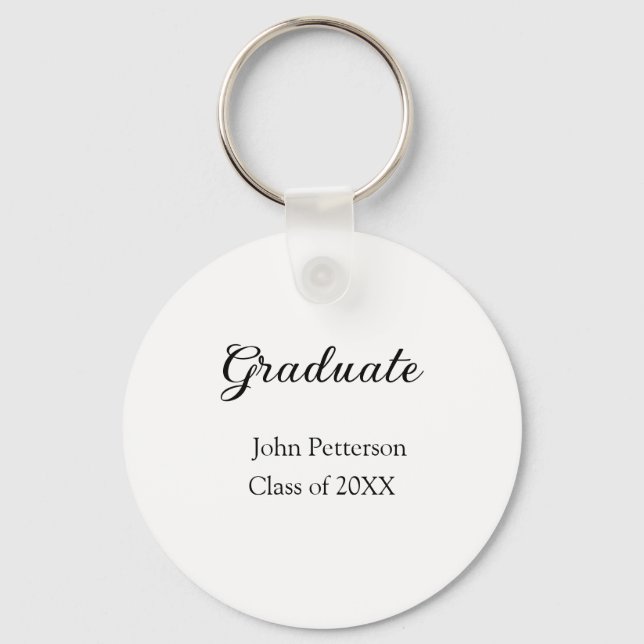 Graduate class of 20XX simple minimal graduation m Key Ring (Front)