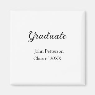 Graduate class of 20XX simple minimal graduation m Magnet