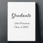 Graduate class of 20XX simple minimal graduation m Plaque<br><div class="desc">design</div>