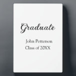 Graduate class of 20XX simple minimal graduation m Plaque<br><div class="desc">design</div>
