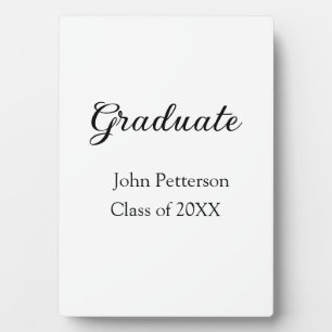 Graduate class of 20XX simple minimal graduation m Plaque