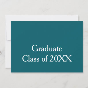 Graduate class of 20XX turquoise congrats yearname Invitation