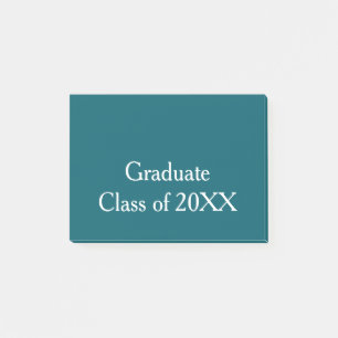 Graduate class of 20XX turquoise congrats yearname Post-it Notes