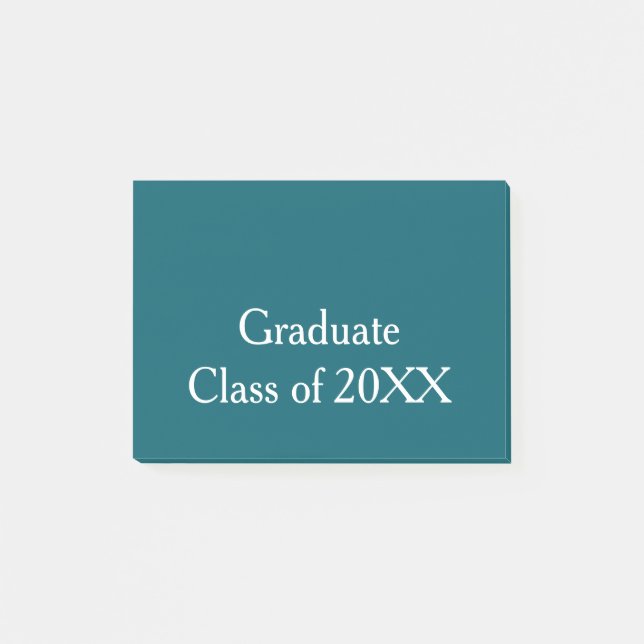 Graduate class of 20XX turquoise congrats yearname Post-it Notes (Front)