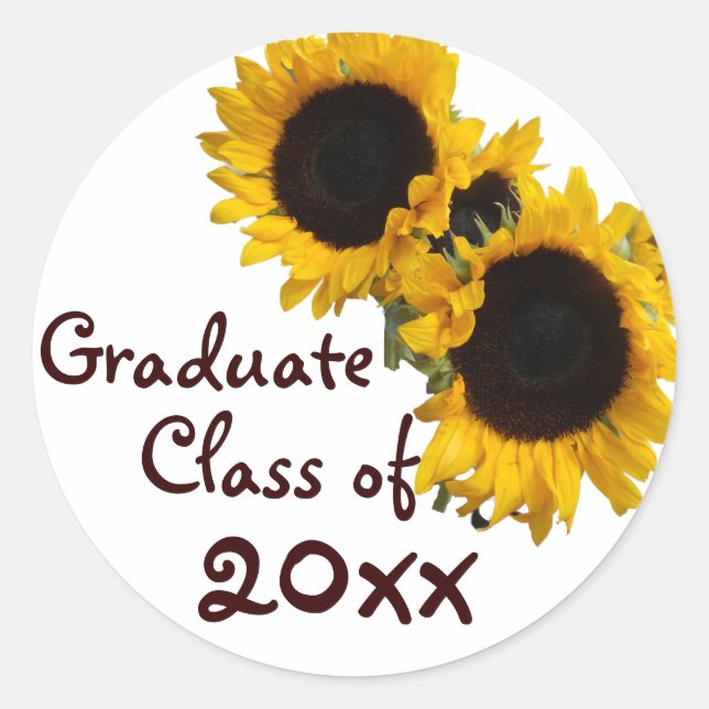 Graduate Class of Classic Round Sticker (Front)