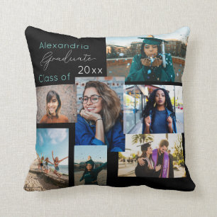 Graduate Class of Custom Photo Collage Cushion
